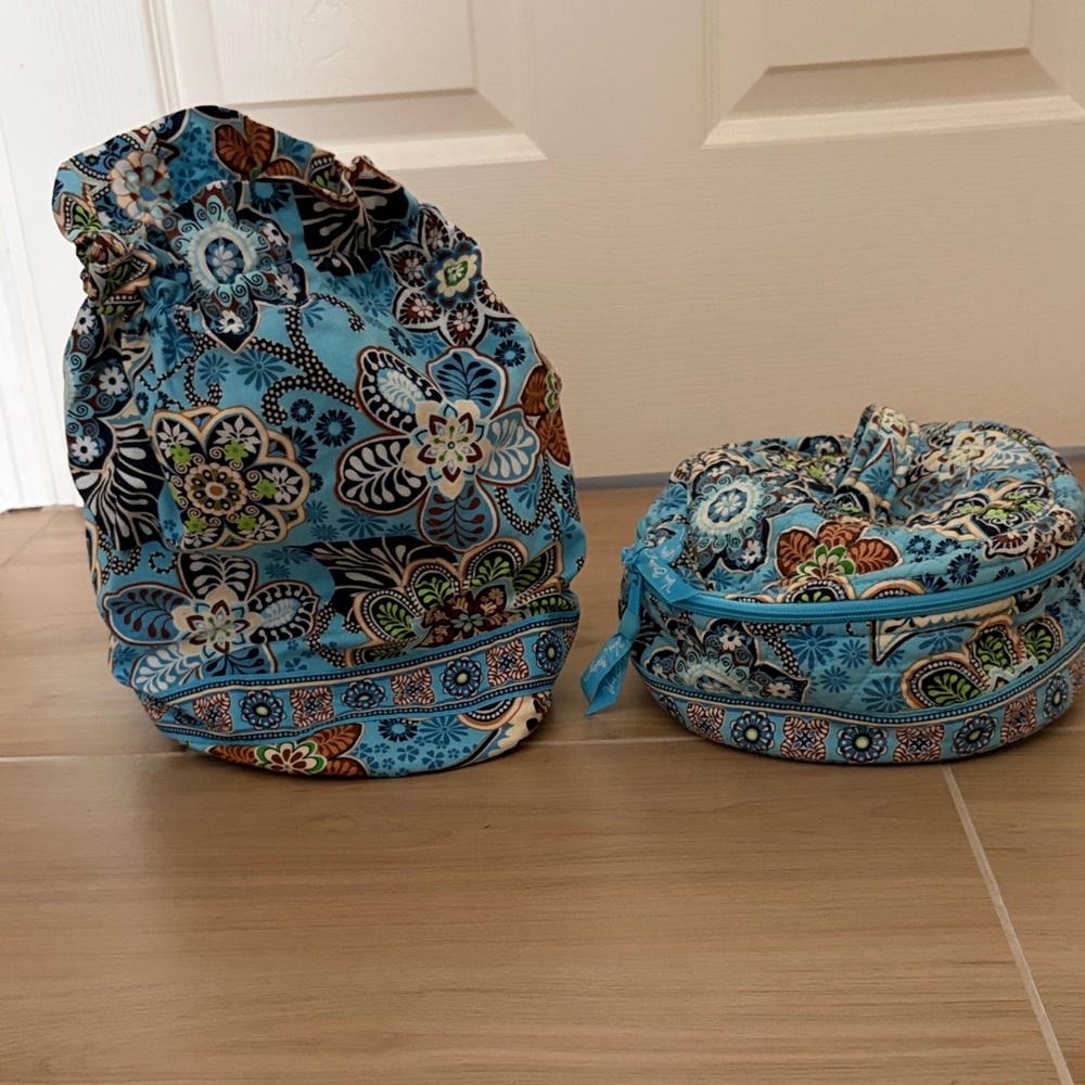 Vera Bradley Blue Floral Cosmetic Bags